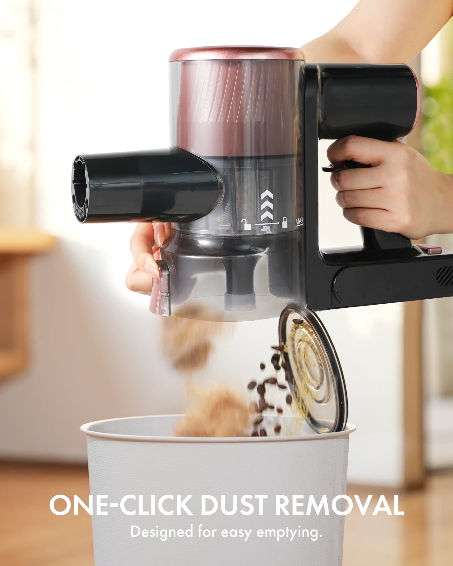 Homeika Cordless Vacuum Cleaner,28KPA 55mins Powerful Suction 8-in-1 LED Display,One-Click Dust Emptying for Pet Hair/Allergies