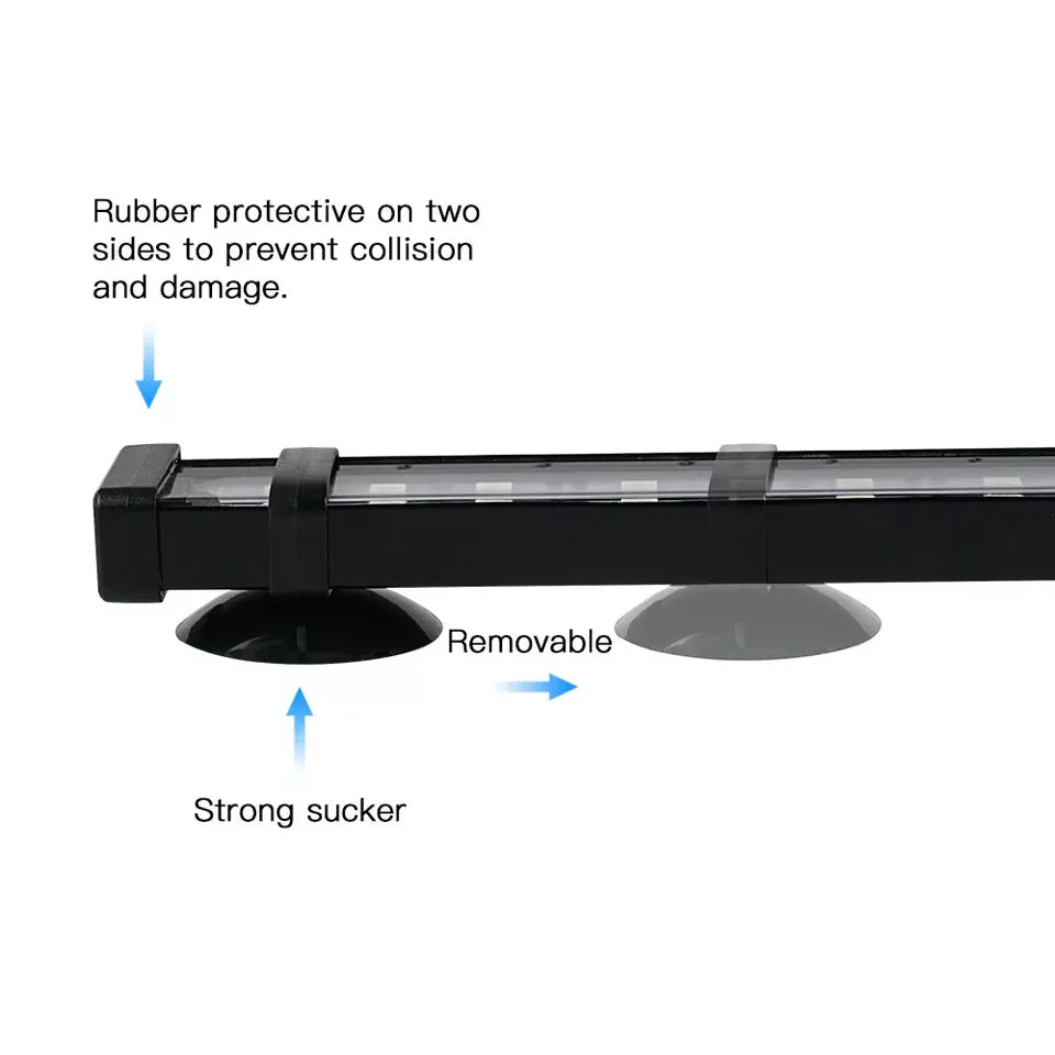 Aquarium Underwater Air Bubble LED Light Fish Tank RGB Submersible Lamp + Remote
