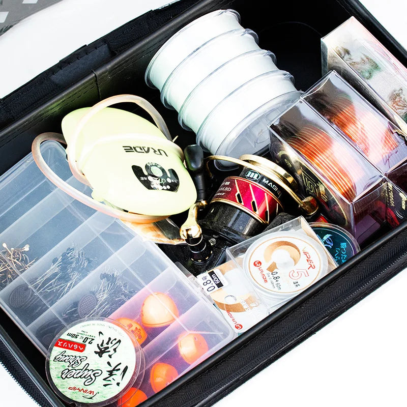 Portable EVA Fishing Storage Box Fishing Tool Accessory Organizer Bag Live Bait Storage Container Large Capacity Water Container