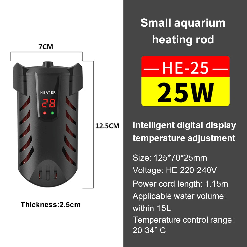 Submersible Fish Tank Heater Digital Display Aquarium Turtle Feeding Water Heater Fish Tank Thermostat Constant Temperature