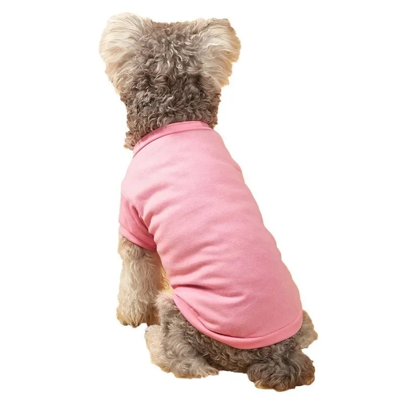Breathable Dog T-shirt Solid Comfortable Thin Vest for Yorkshire Terrier Cute Summer Pet Clothes Dog Vest Pet Supplies