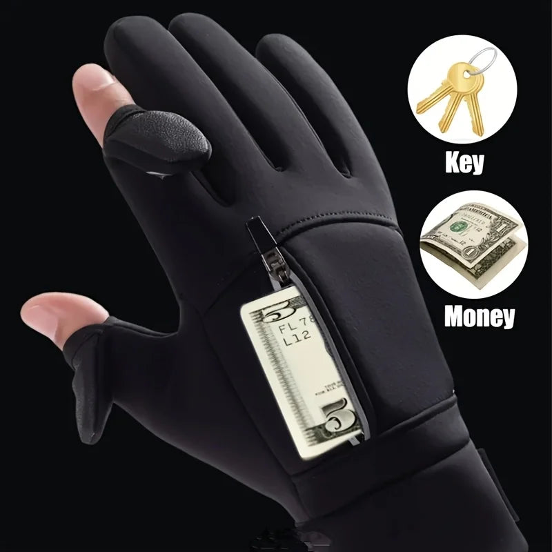 [Winter Gloves Men Women] Windproof Warm Unisex Cycling Gloves |   Autumn Winter Cold-Resistant for Outdoor Sports Running