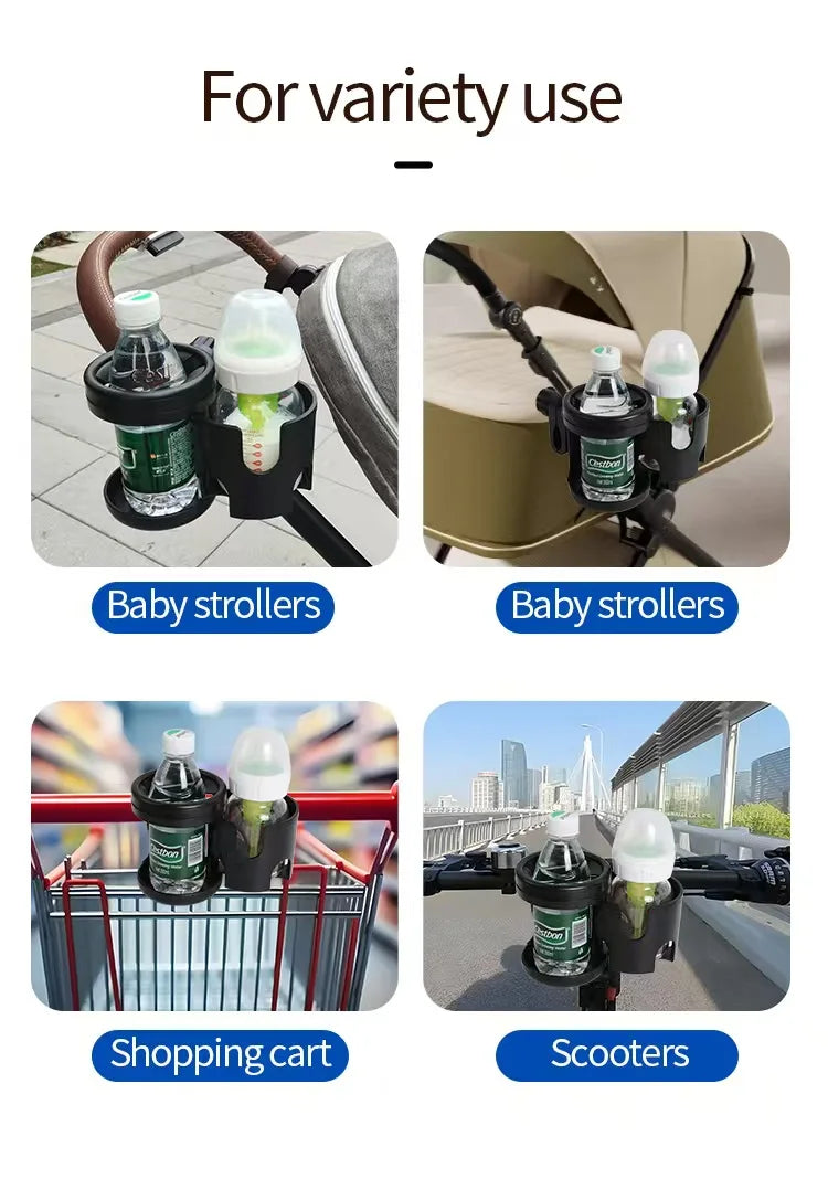 2-in-1 cup holder Baby Stroller Cup Holder Rack Children Bicycle Cart Bottle Rack Kids Bicycle Pushchair  Accessories