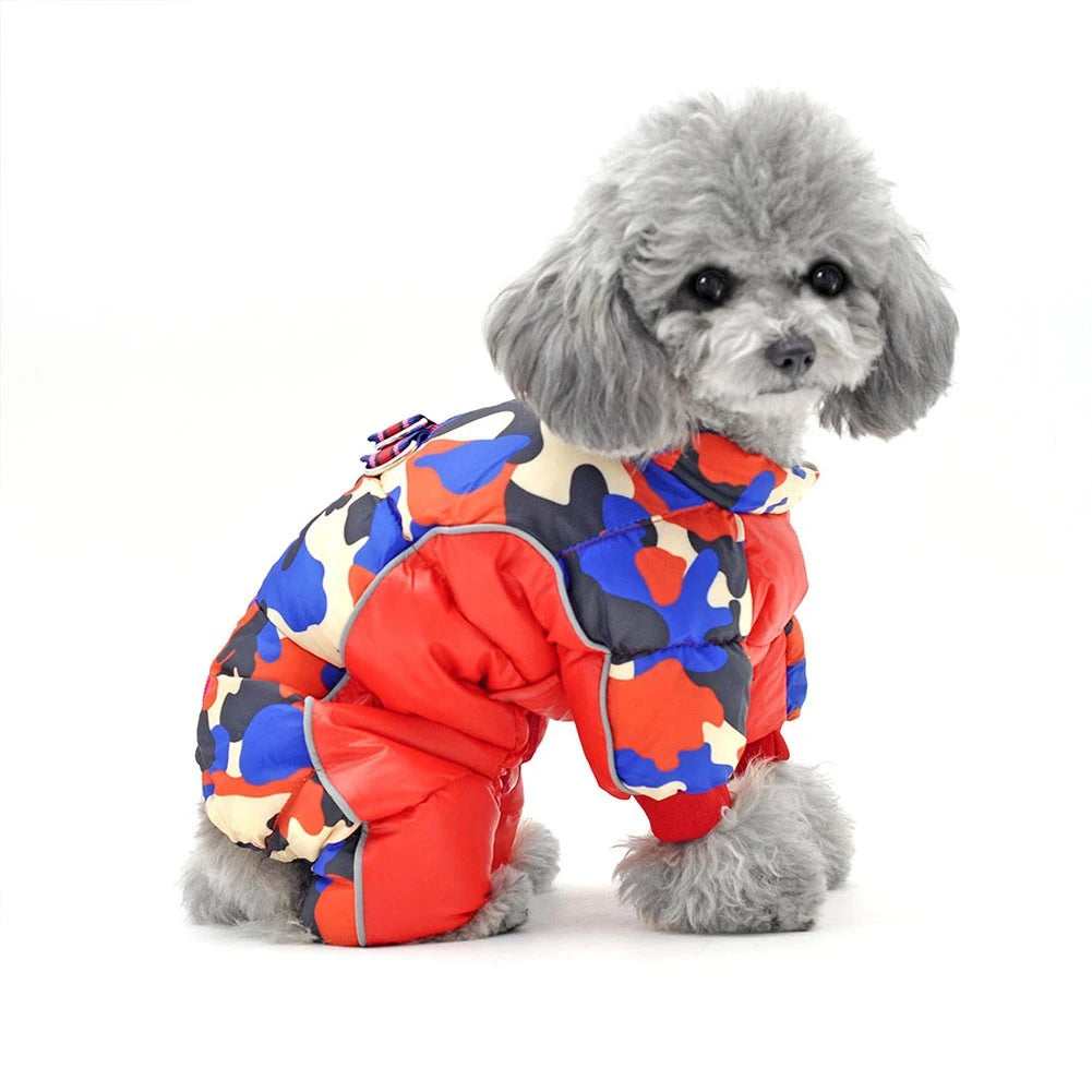 Autumn Winter Pet Dog Padded Coat Super Warm Jacket Thicken Reflective Dog Clothes Waterproof Puppy Jumpsuits Pet Dog Clothing