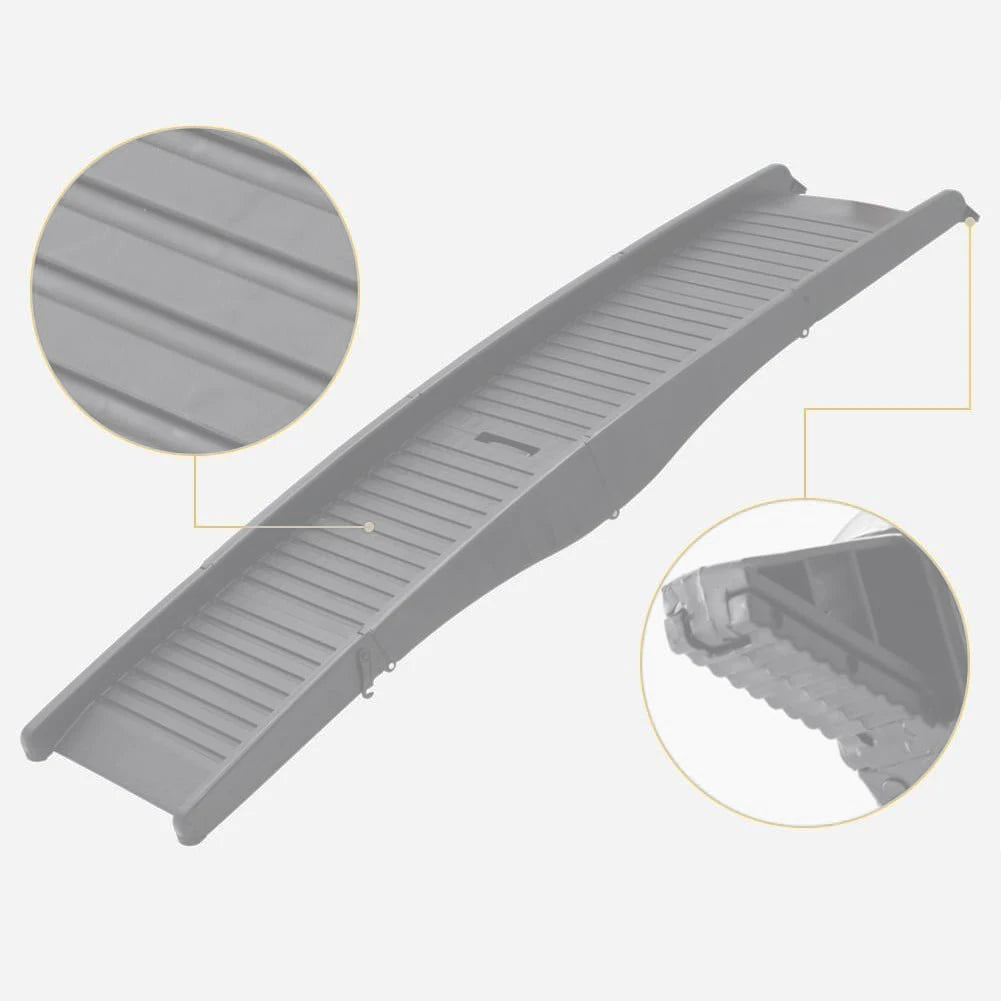 Portable Foldable Car Dog Ramp With Non Slip Rug Surface