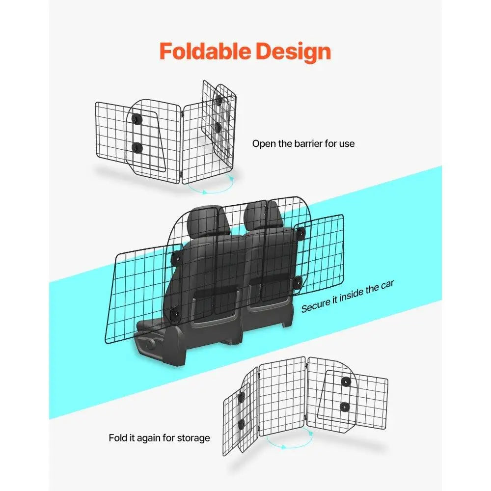 Adjustable Dog Car Barrier Trunk Area 38.5 to 61.6 Inches