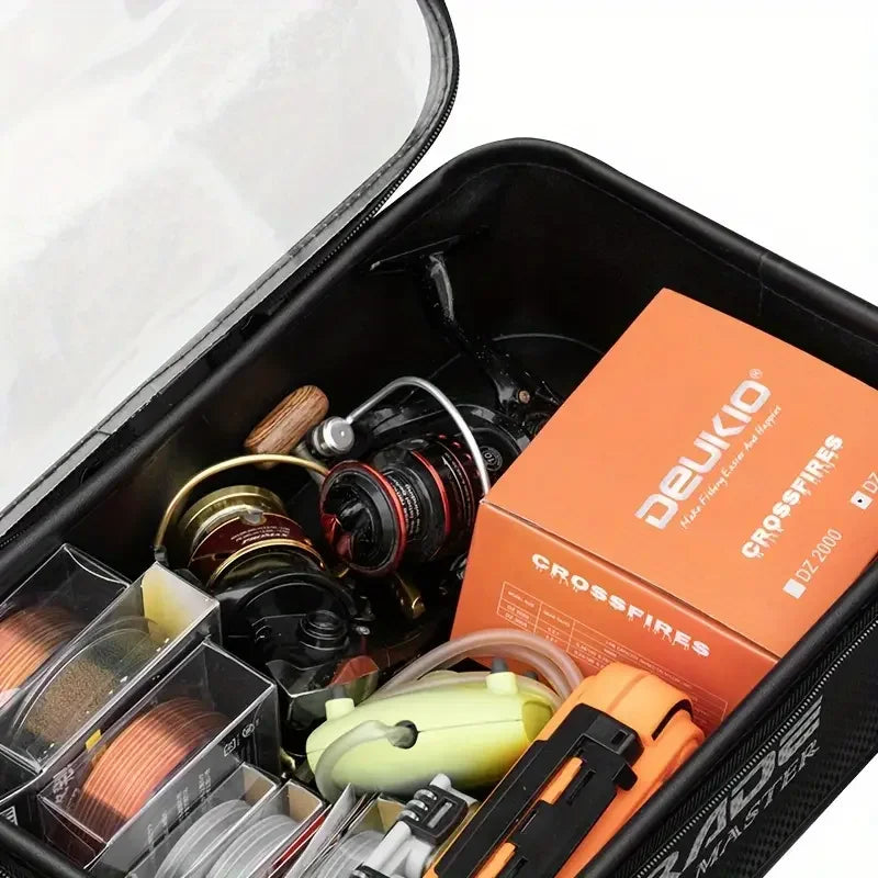 Portable EVA Fishing Storage Box Fishing Tool Accessory Organizer Bag Live Bait Storage Container Large Capacity Water Container