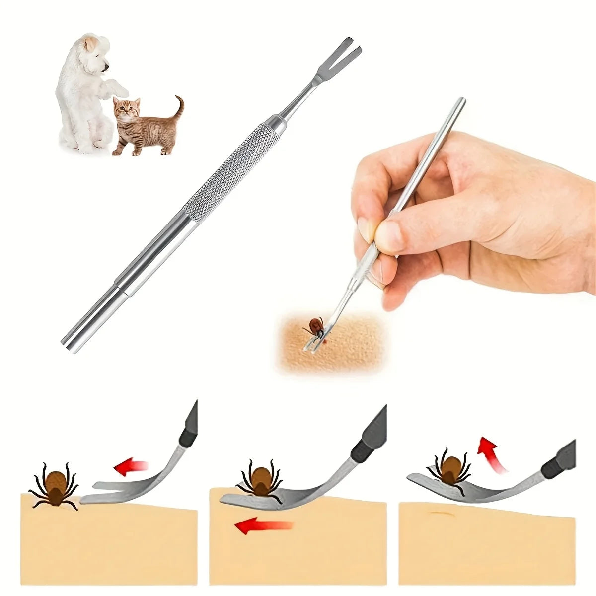 Professional Tick Remover Tool Tweezers for Humans and Pets