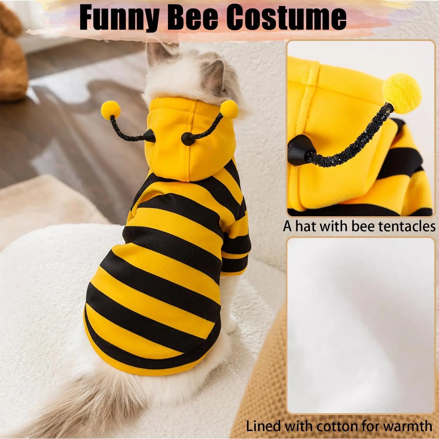 TONG Pet Dog Cat Hoodie Christmas Sweater Cold Weather Warm Coat for Puppy Small Dog Halloween Party Costume Cute Hoodie