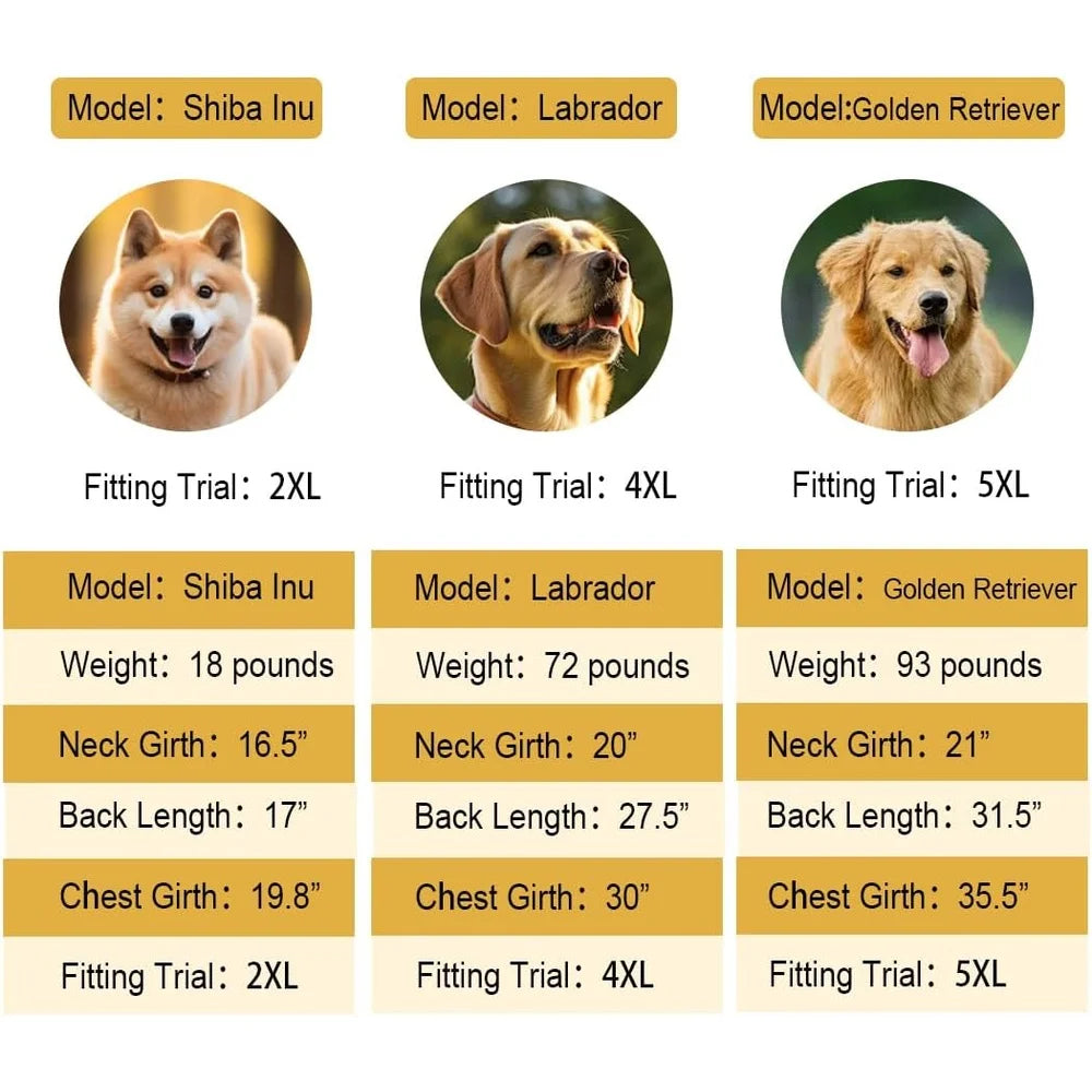 Waterproof Dog Raincoat Adjustable Rain Slicker Medium Large Dogs Reflective Safety Features Hooded Outdoor Poncho Jacket 6XL