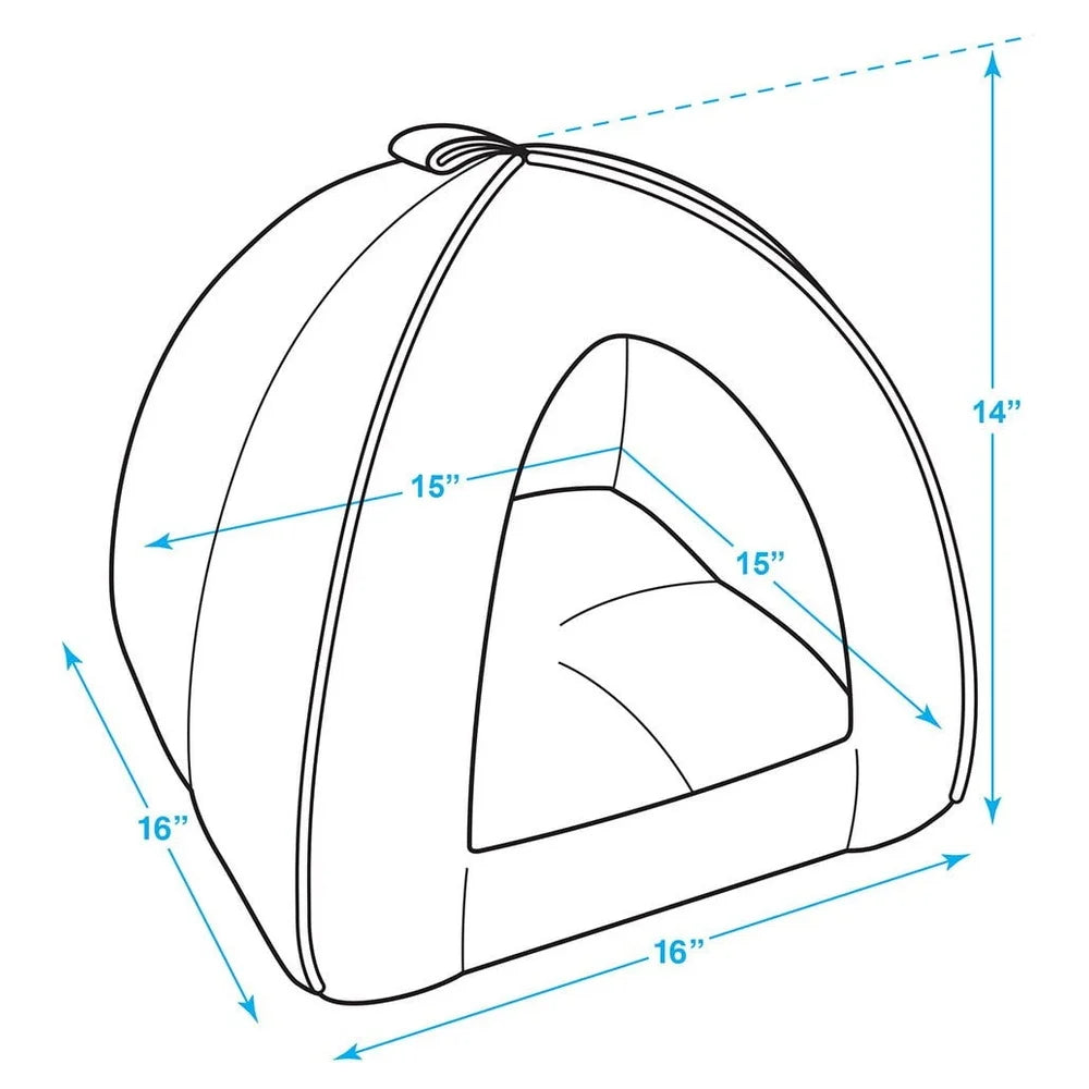 Plush Pet Tent Bed For Dogs And Cats Cozy Indoor Hideaway