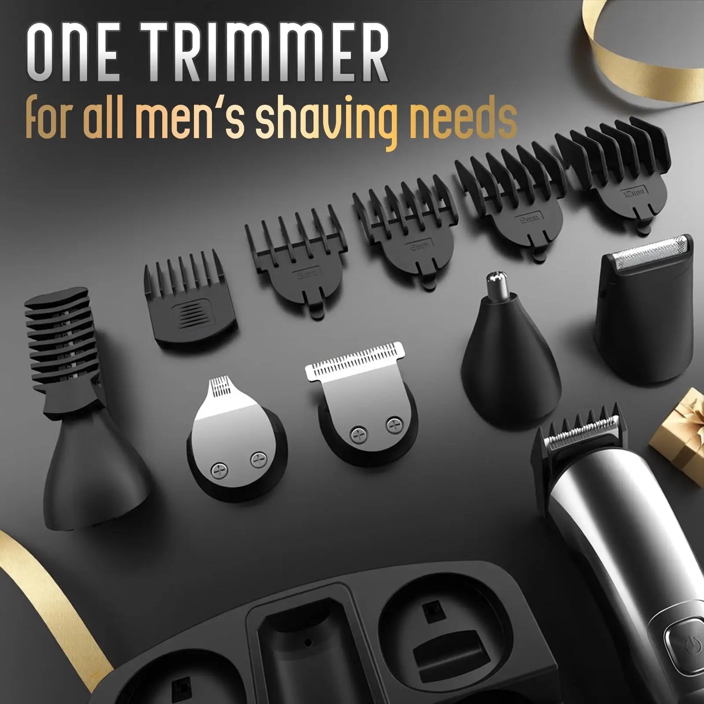 Ufree Beard Trimmer for Men, Waterproof Electric Razor for Nose, Body, Face & Mustache, Cordless Hair Clippers Shavers Grooming