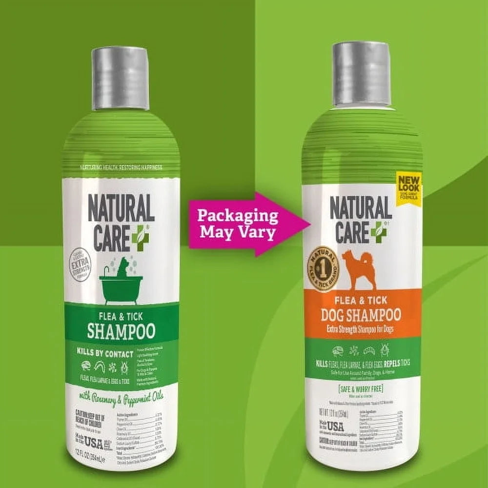 Flea And Tick Dog Shampoo Peppermint Scent Biodegradable