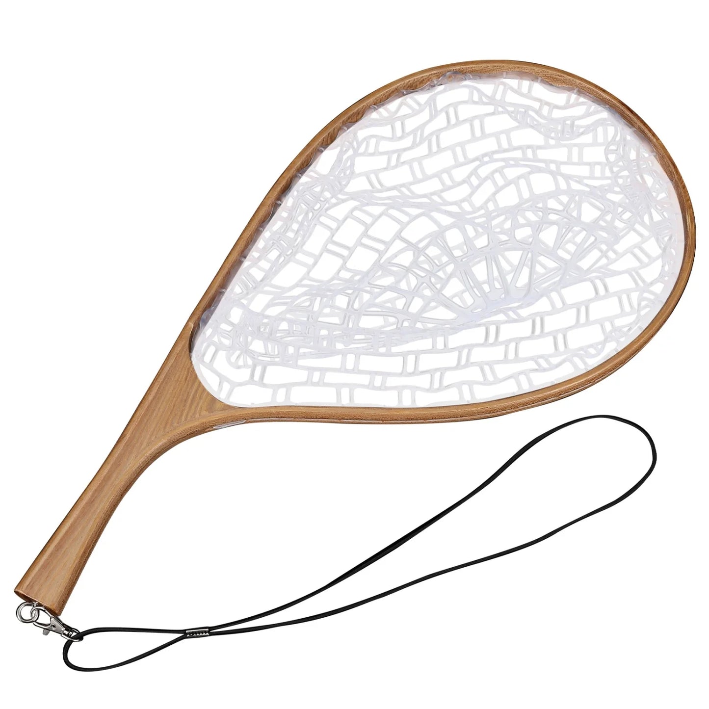 Fly Fishing Net, Trout Net, Wooden Frame Fly Fishing Landing Net for Catch and Release, Fly Fishing Gear for Stream Fishing