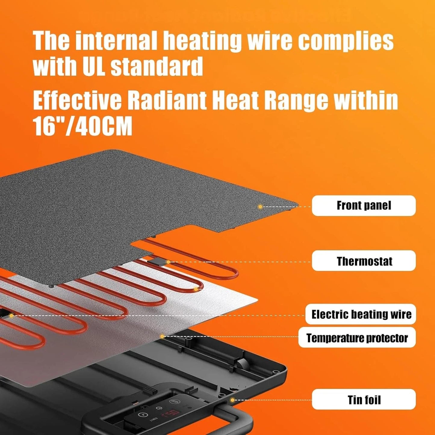 1PC Chicken Coop Heater Thermostatic Poultry Heating Panel Adjustable Temperature Winter Farm Universal Heater For Many Animals