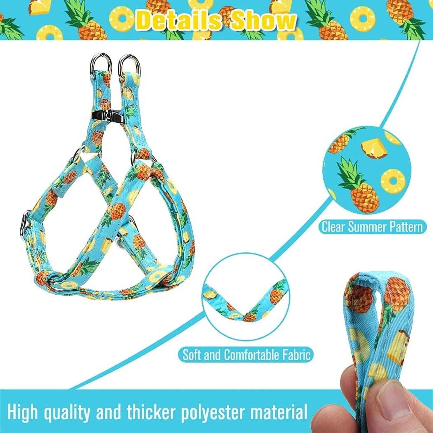 Cute Small Medium Adjustable Heavy Duty No Pull Vest Harness and Leash Set for Adorable Dogs Puppies with Comfortable Design and