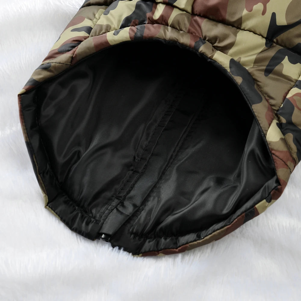 Winter Dog Clothes Coat Waterproof Large Dogs Jacket 4-6XL Camouflage Print Warm Windproof Labrodor Golden Retriever Clothing