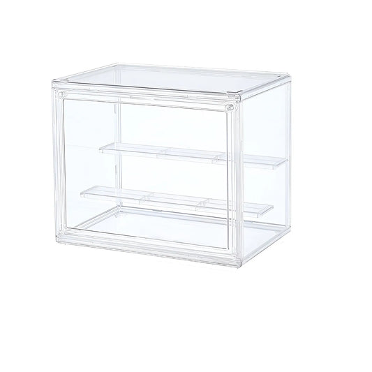 Clear Display Box Stackable Plastic Dustproof Storage Bins Figures Display Collectibles Bag Cosmetic Show Case with Interlayers
