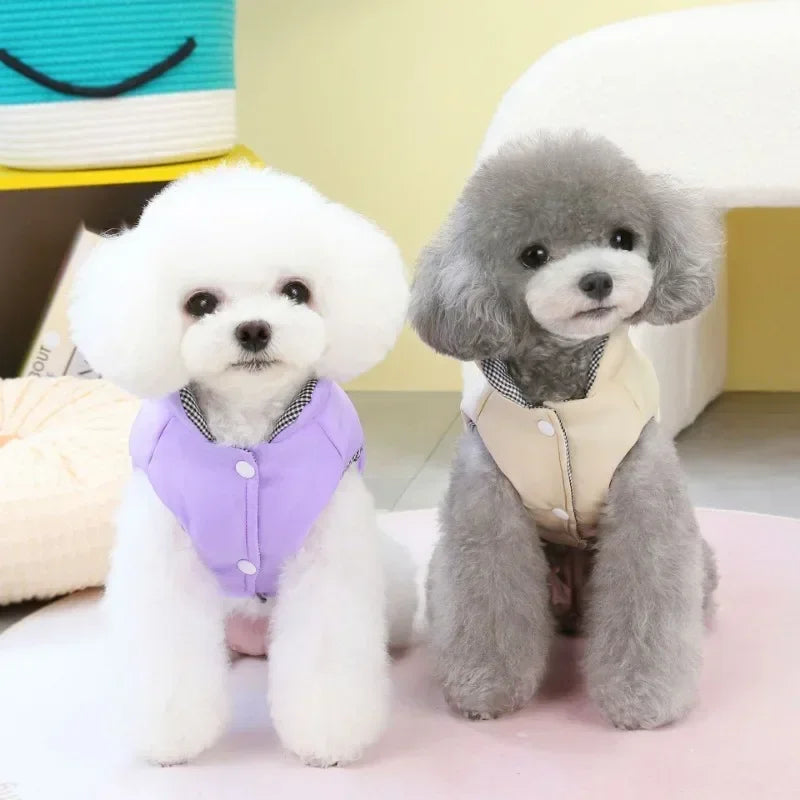 Dog Winter Clothes Puppy Warm Jacket Pet Coat for Small Medium Dogs Cats with D-ring Vest Chihuahua French Bulldog Costumes