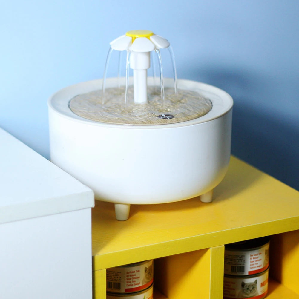 1200ml Electric Mute Automatic Cat Water Fountain with USB Filtering for Clean and Fresh Drinking Experience