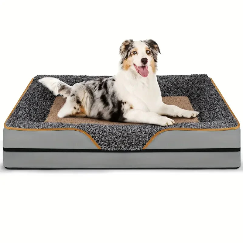Removable washable pet dog sofa and dog bed for all seasons, pet bed sofa, comfortable and soft cat sofa bed with raised edges,