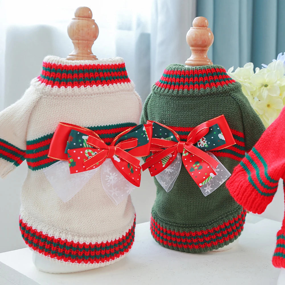 Knitted Cat Dog Sweater Autumn Winter Warm Costumes Apparels Coats Pet Products