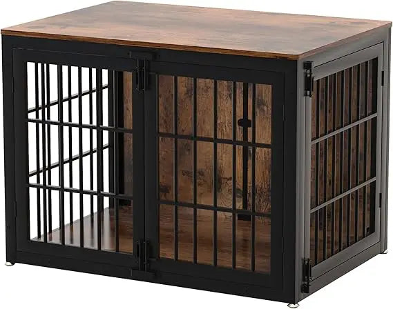 Heavy Duty Dog Crate Furniture, 41 Inch Wooden Dog Cage Kennel for Medium and Large Dogs, Decorative Pet House Furniture Indoor