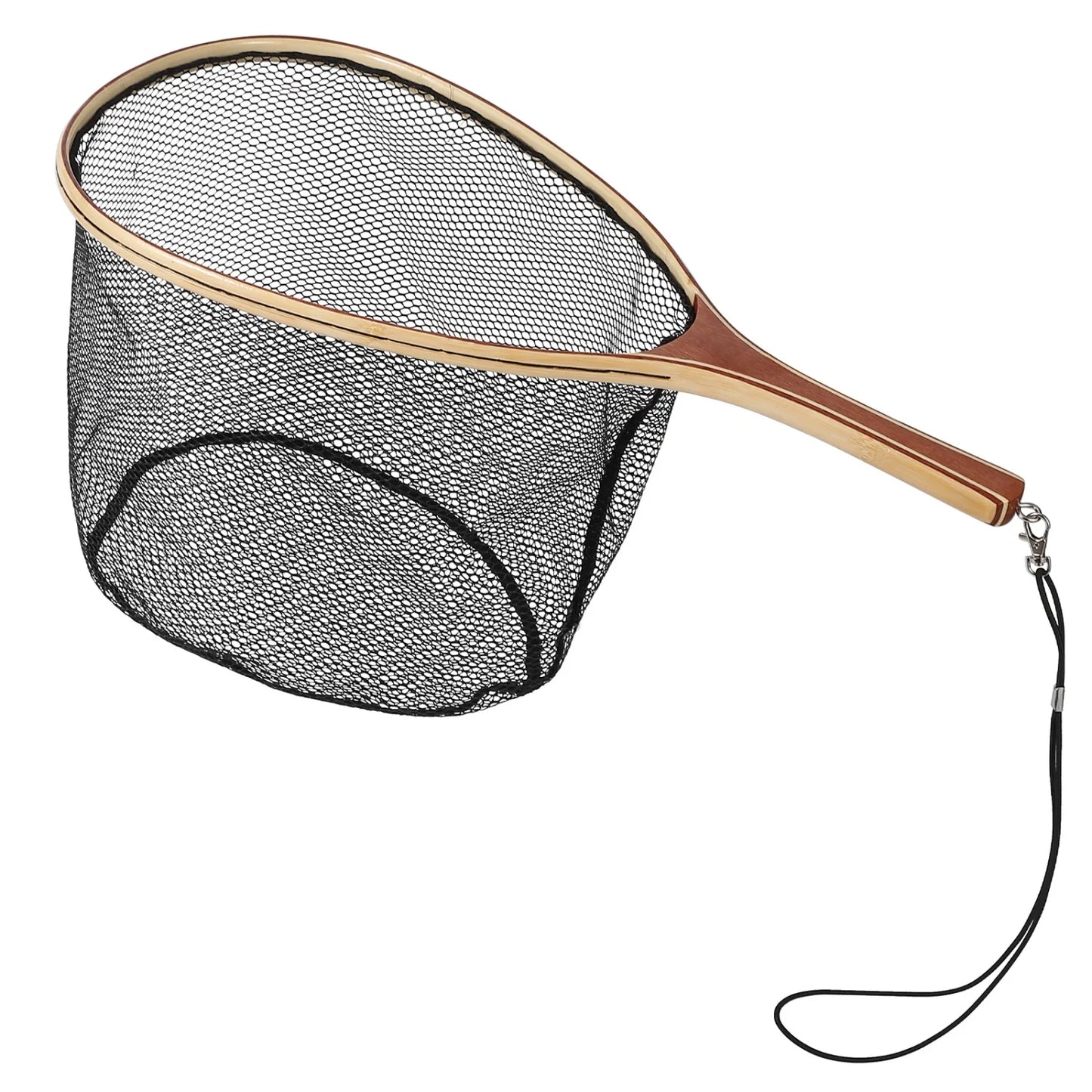 Fly Fishing Net, Trout Net, Wooden Frame Fly Fishing Landing Net for Catch and Release, Fly Fishing Gear for Stream Fishing