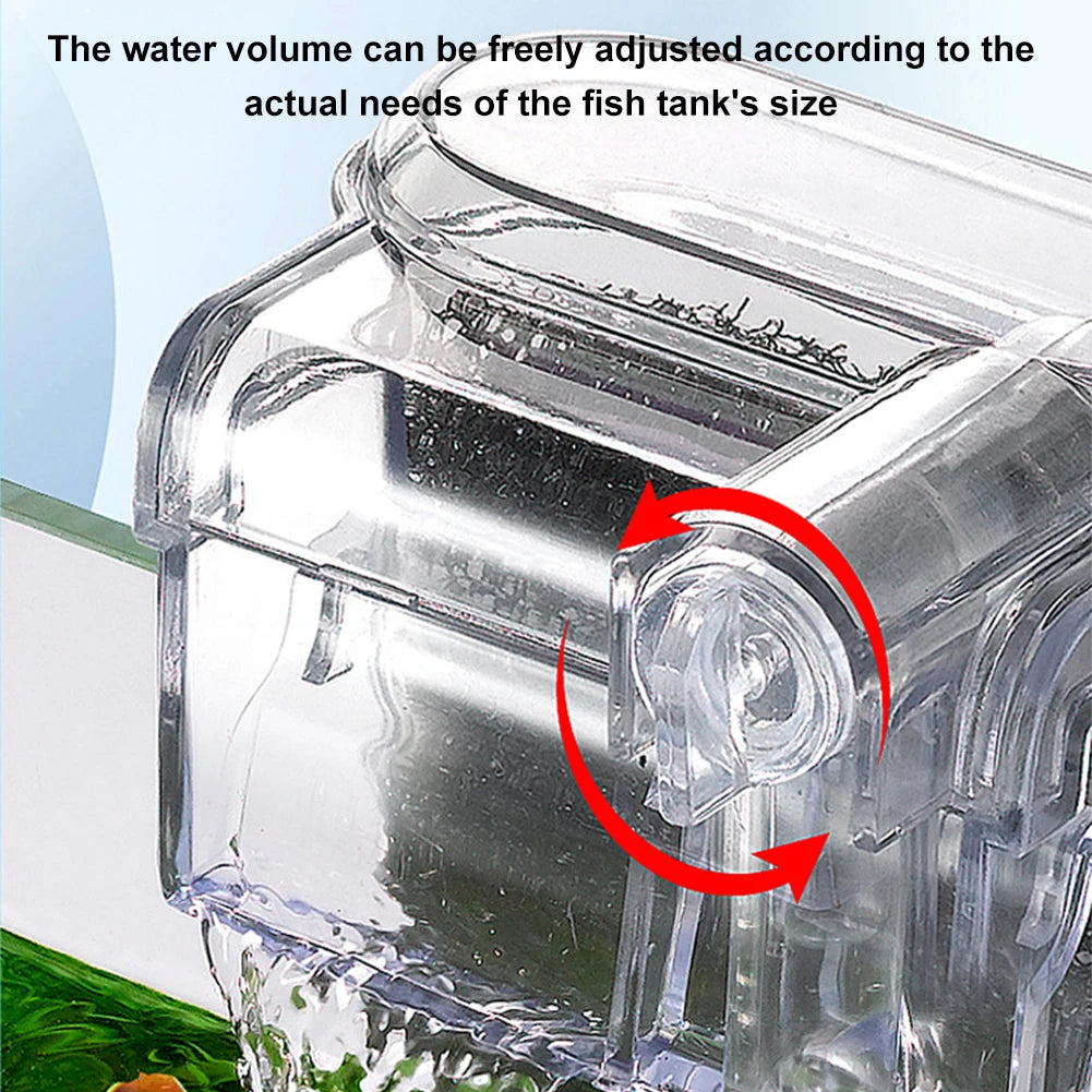 Fish Tanks Suspended Filter 2.5W 250H/L Hang Up Filter Oxygen Water Pump USB Mini Filter Aquarium Fish Tank Filter Water Purifie