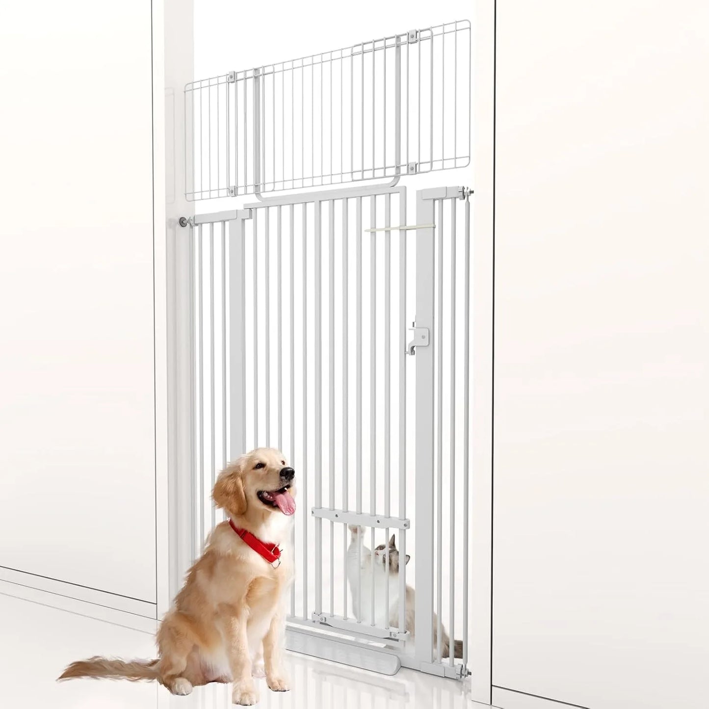 71" Extra Tall Cat Gate 29.5-40.6 Wide Pet gate for Doorway Pet Gate  Cat Doors NO Drilling Prsure Mount Kit for Cats