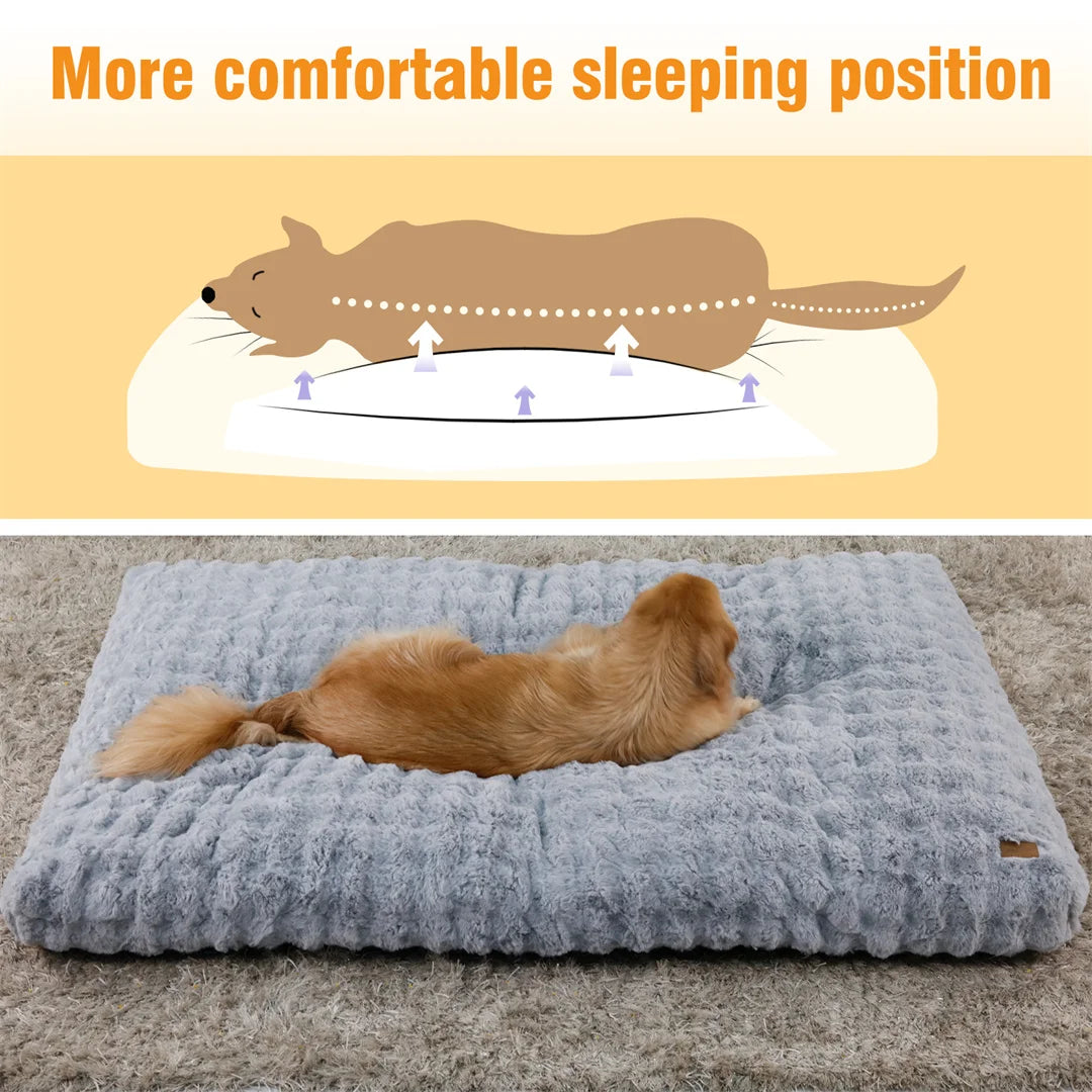 BINGOPAW Ultra-soft Dog Bed Pet Cozy Sleep Bed Cat Calming Bed Cushion Cover With Removable Cover Machine Washable