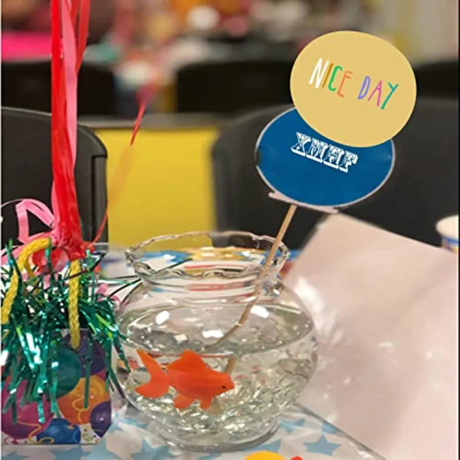 Aquarium Fish Bowl Tank Artificial Floating Plastic Orange Decor Goldfish Orment Fish Tank Decoration 10PCS