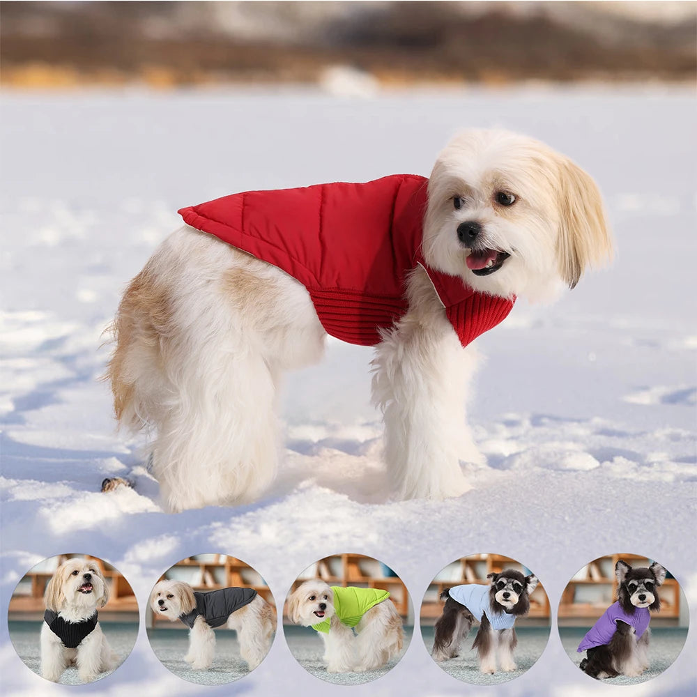 Pet Knitted Leisure Dog Clothes Autumn Winter Warm Vest Jacket With Zipper For Samll Medium Dog Chihuahua French Bulldog Coats
